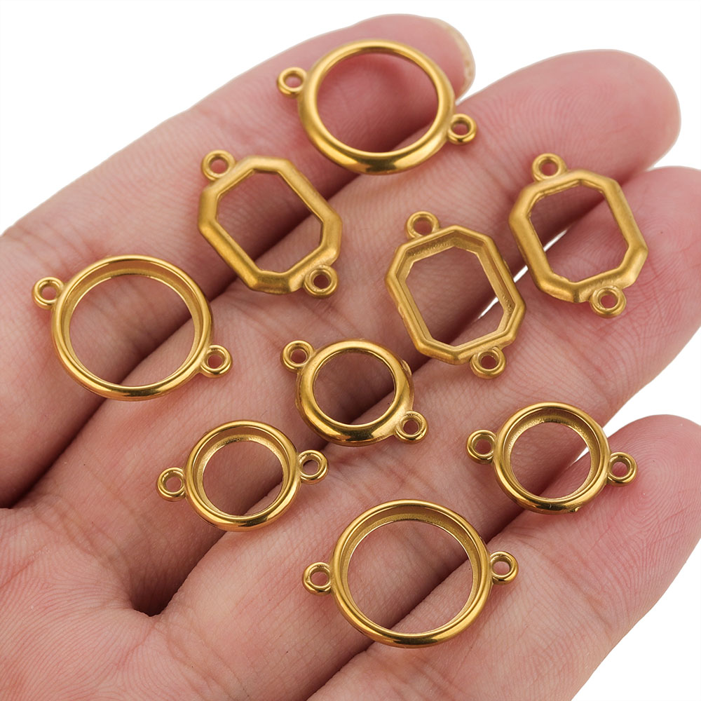 10 piezas de dijes circulares  - Bezels Set Pendant reseña y precio